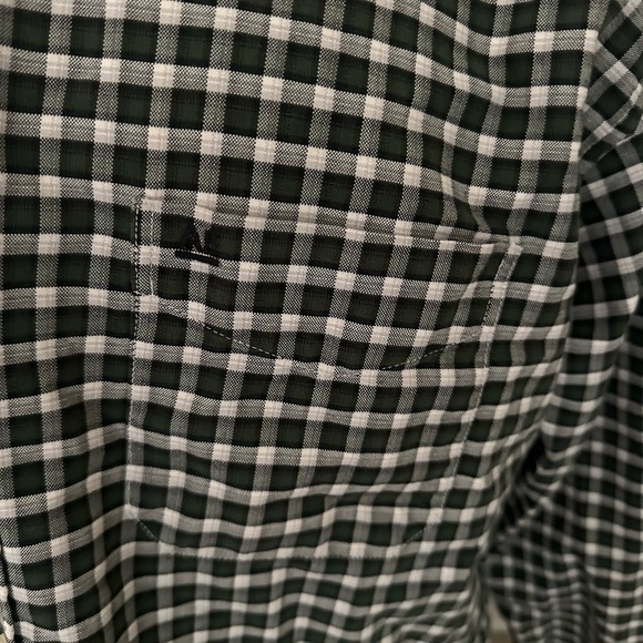 Men’s used American Eagle long sleeve button shirt rugged Oxford plaid size L - Picture 2 of 4